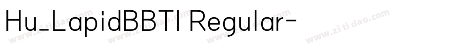 Hu_LapidBBTI Regular字体转换